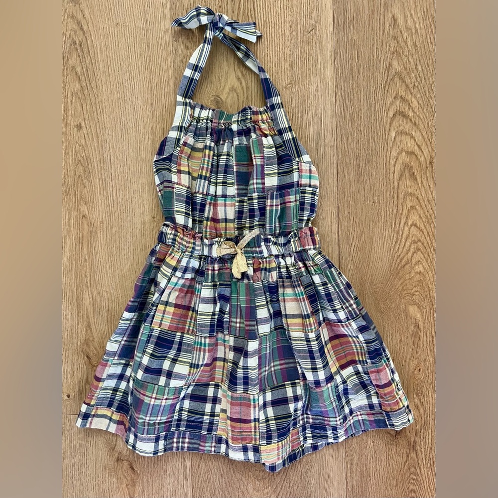 Crewcuts Toddler girls plaid halter dress
